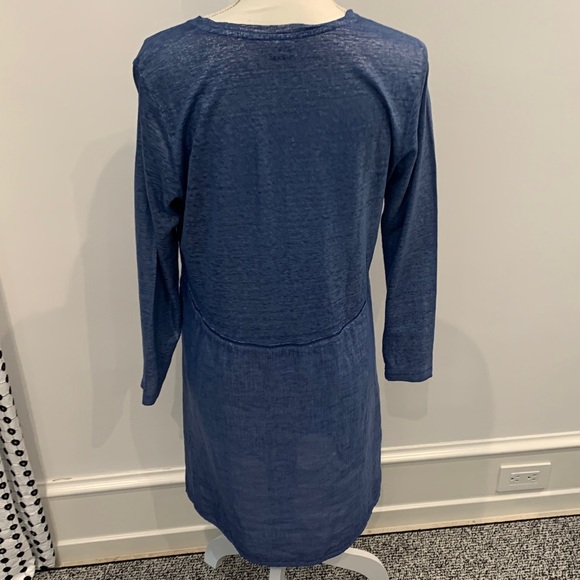 120% Lino Blue Long-Sleeve A-Line Women’s Dress. Never worn - Picture 2 of 7